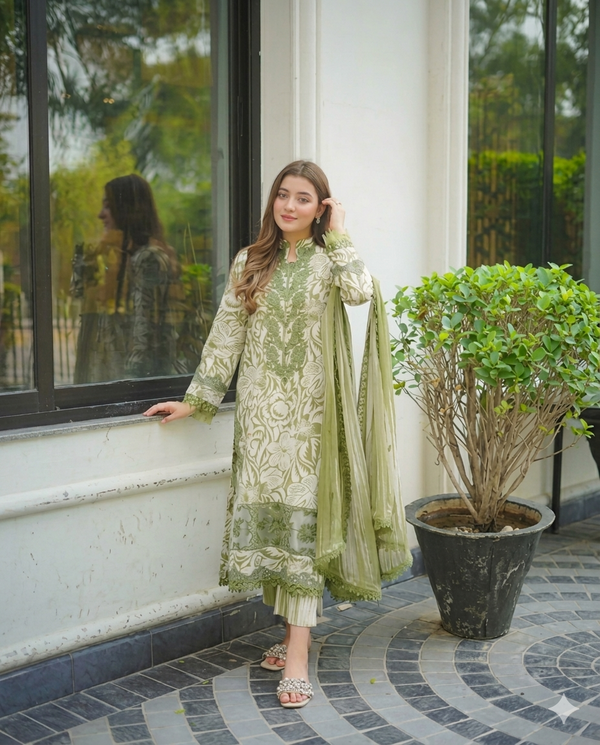 Aneela’s A-297 Lawn Suit 3PC – Printed Lawn